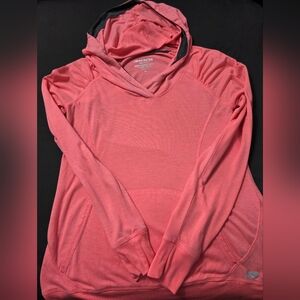 Marika, Lightweight, Pink Pullover Hoodie, Size medium.